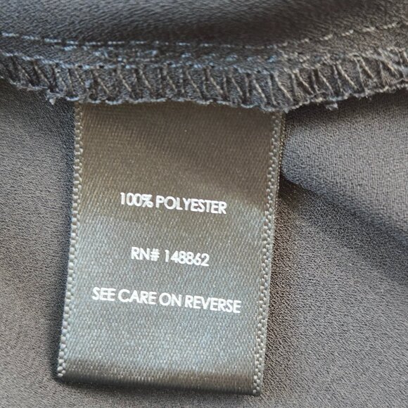 810-5 Torrid Black Chiffon Harper ¾ sleeve hi-low Tunic Blouse Size 1 14/16 - Picture 11 of 12